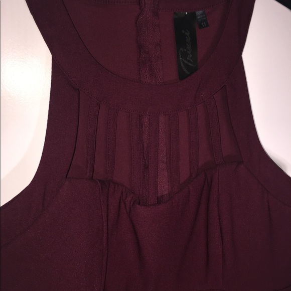 Trixxi Wine Colored Cocktail Dress - Picture 2 of 4